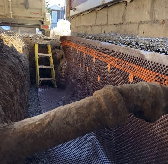 installation drain français sur la Rive-sud